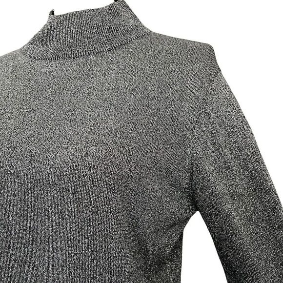 Nordstrom Silk Blend Mock Neck Pullover Sweater Size L Shimmer - Picture 3 of 8